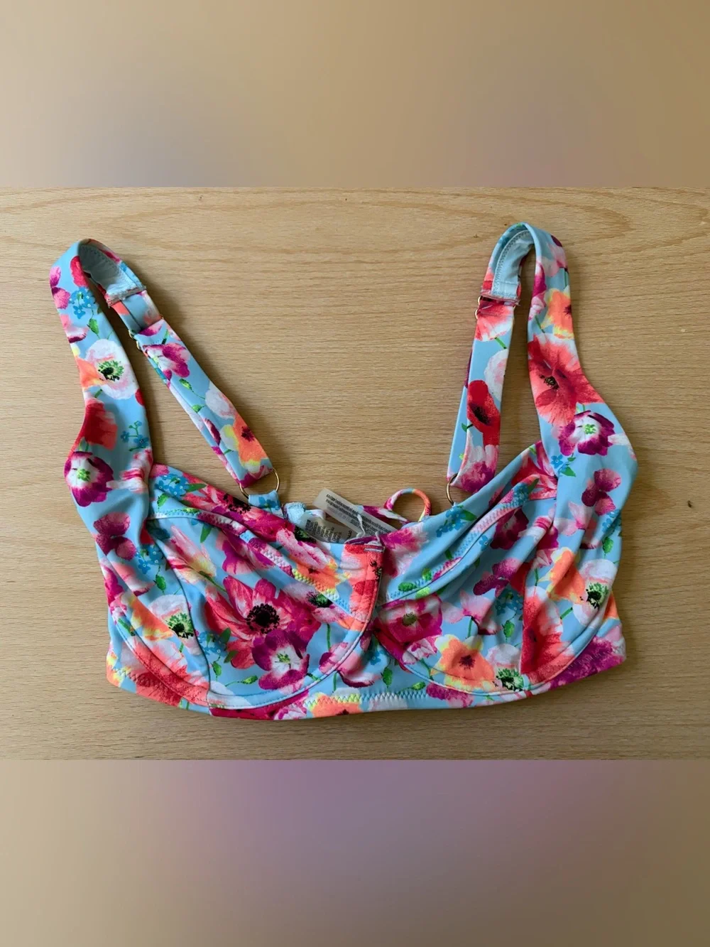 Victoria's Secret Blue Floral Underwire Bikini Set - Picture 12 of 14